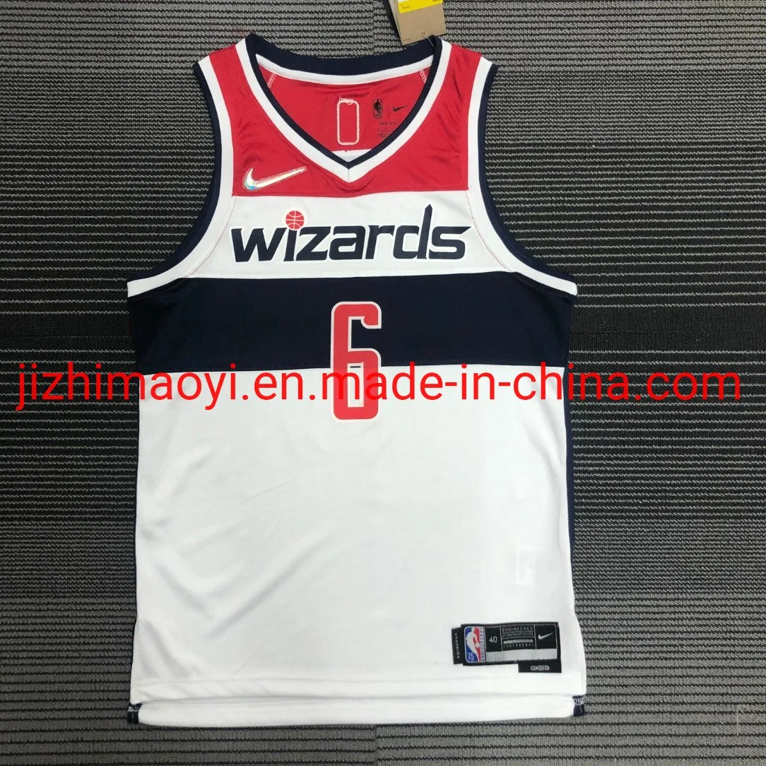 Wholesale/Supplier 2022 N-B-a 75th Anniversary Diamond Washington Wizards Jersey White Red Jersey Swingman