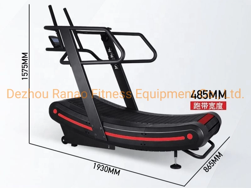 Gym Sporting Goods Curved Treadmill Exercise with Oxygen Therapy Unpowered Treadmill