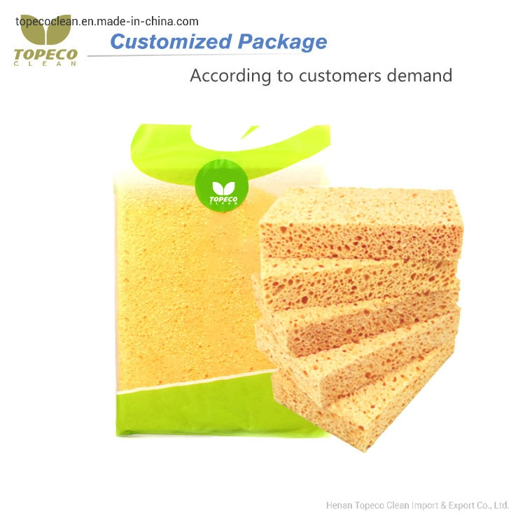 Topeco Wholesale/Supplier Products Cellulose Sponge Wash Dishes Kitchen Cleaning Free Sample