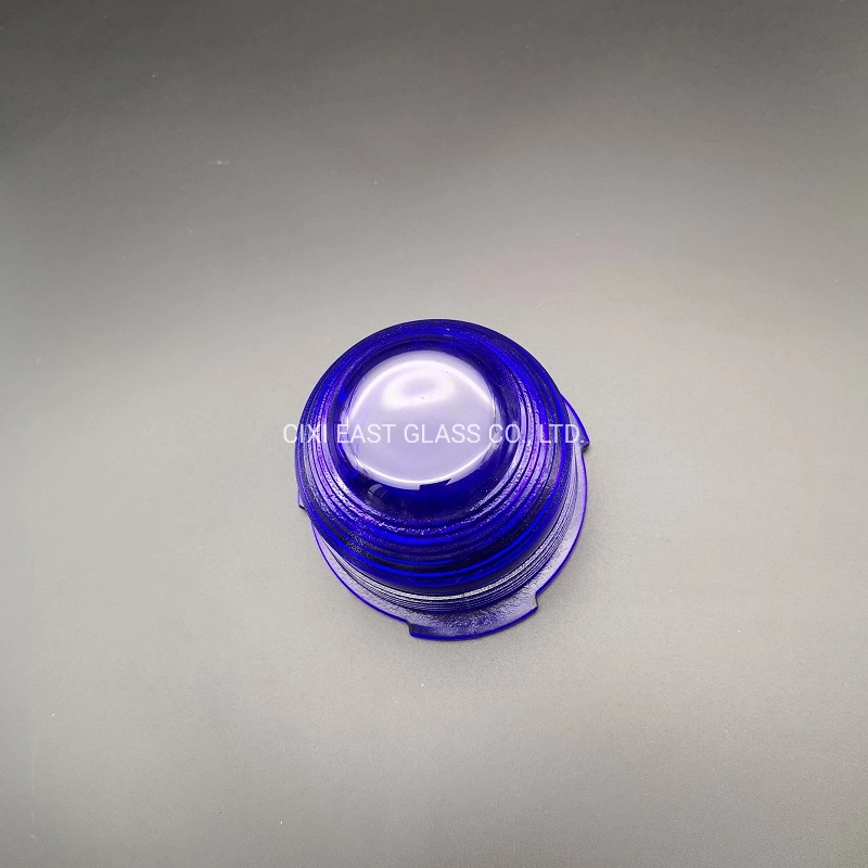 Chinese Factory Customized Borosilicate Glass Blue Color for Airport Signal Light