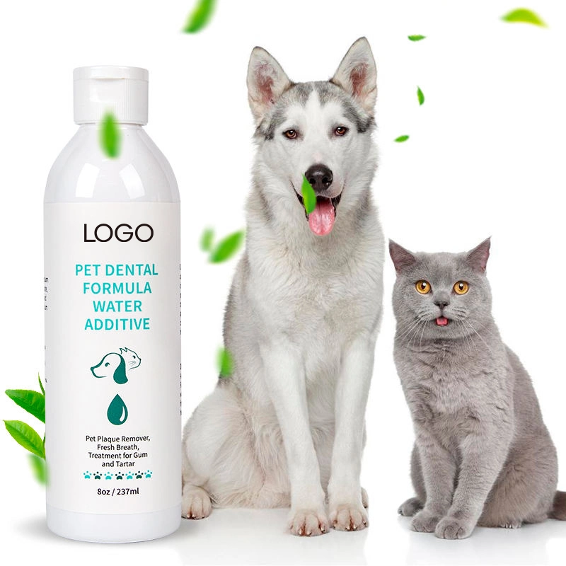 Fórmula de tratamiento más vendida agua Perro aliento Cuidado de Freshener mascota Tratamiento dental