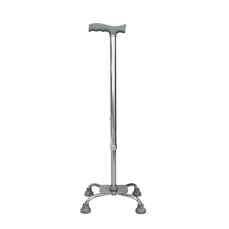 Hq324 Aluminium Höhenverstellbar Walker Falten Vier Beine Gehhilfen Für deaktivierte Quad Cane