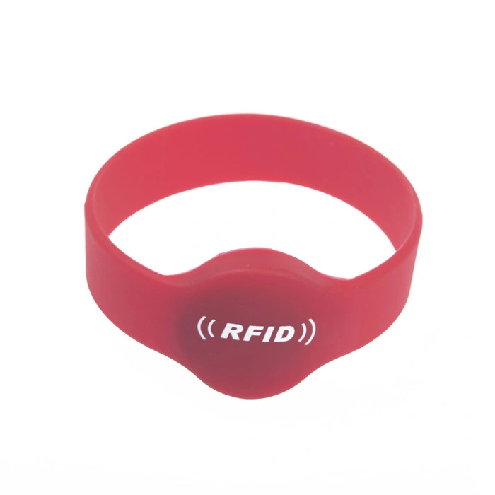 125kHz Silikon RFID Armband Dual Chip Tk4100 T5577 13,56MHz NFC RFID Ticket Handgelenkband für schlecht schwimmen