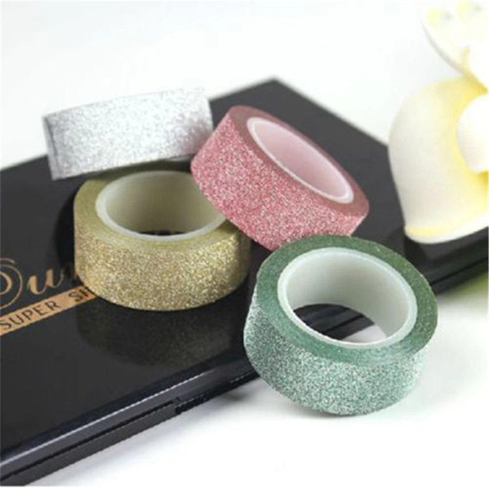 1PC Kawaii Cute Silver Golden Glitter Washi Tape Scrapbooking Christmas Party Wedding Home Decor Decorative Paper Crafts Hot