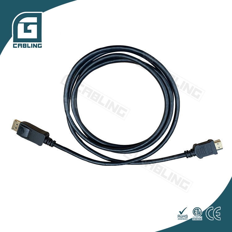 Gcabling High quality/High cost performance  Durable 1m 1.5m 1.8m 2m Adapter Male-Male 24K Gold Plated Displayport Dp 1.4 to HDMI 2.1 Cable