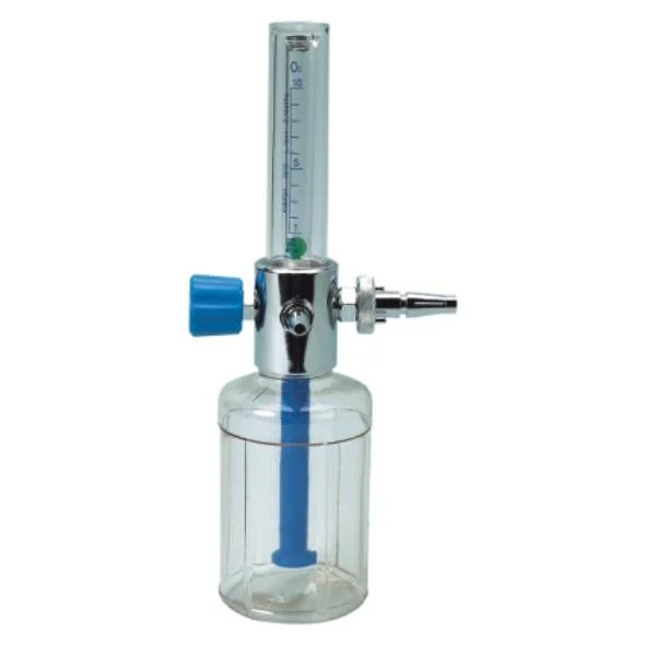Débitmètre d'oxygène débitmètre d'oxygène médical avec humidificateur pour sortie de gaz Type de paroi