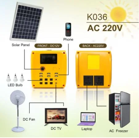 Home Portable Solar Generator Soalr Energy Solar Power Home Fridge & Freezer Generator System with 500W AC Inverter