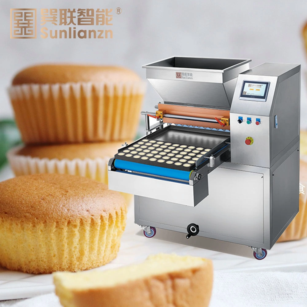 2024 Lebensmittel Industrielle Verarbeitung Runde Form Cupcake Muffin Cake Maschine Madeleine Torte Herstellung Maschine