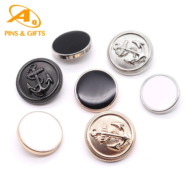 Custom Logo Overcoat Brass Navy Uniforms Metal Button Eyelet Suit Shank Blazer Fancy Clothes Coats Buttons for Coat