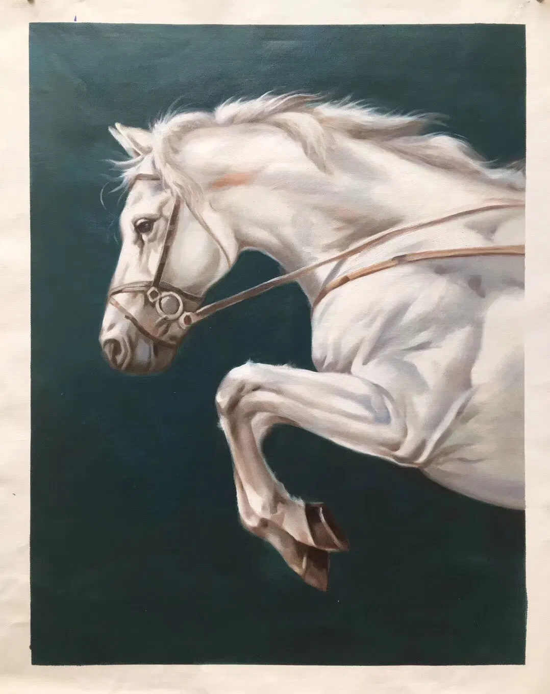 El arte de la pared de lienzo personalizado caballo hechas a mano de Pintura al Óleo Pintura Lienzo Animal para Salón