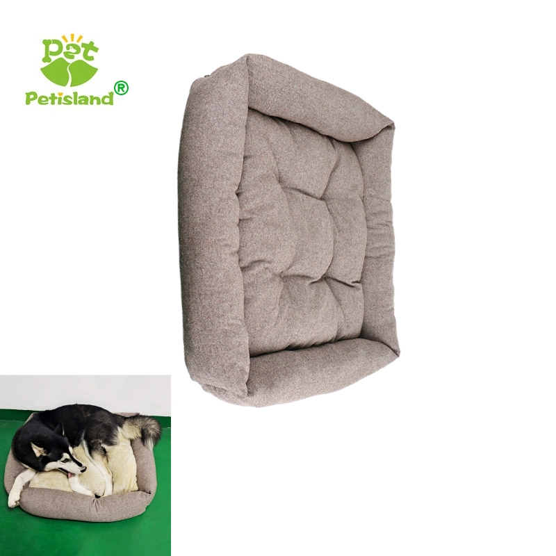 Lit de chien en gros Vente chaude Canapé lit pour chien Longue fourrure en peluche douce Maison lavable pour chien et chat Coussin rond antidérapant Oreiller coloré Tapis Lit pour chien personnalisé.