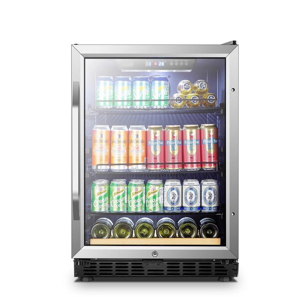 Double Low-E Glass Door Beverage Cooler with Lock