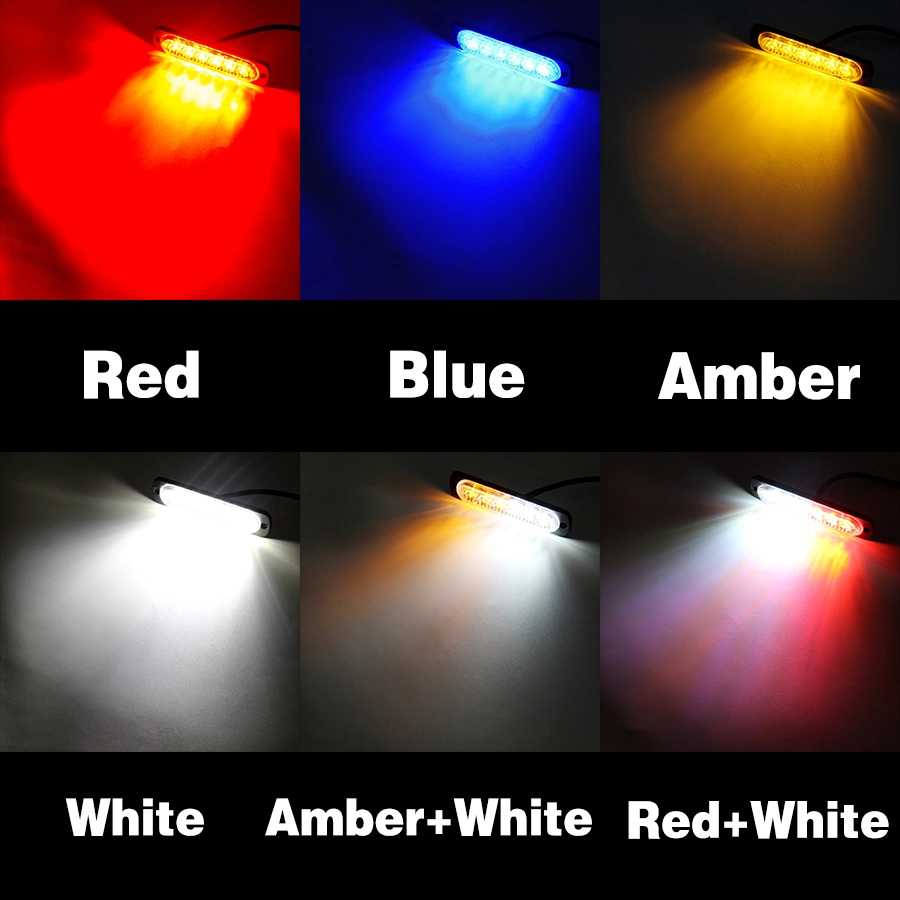 LED Warning Light 6LED 4LED Side Marker LED Indicator Light for Truck Trailer Car Interior Lamps Ambient Lighting Car