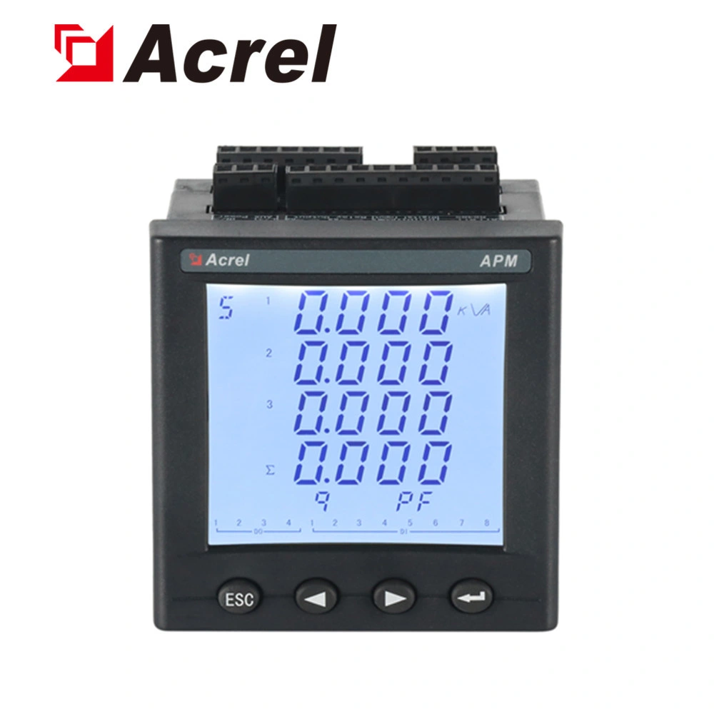 Apm Acrel MCM800/690V de alta precisión de tres fases de 0.5s del medidor de energía con 2 Modbus RTU RS485.