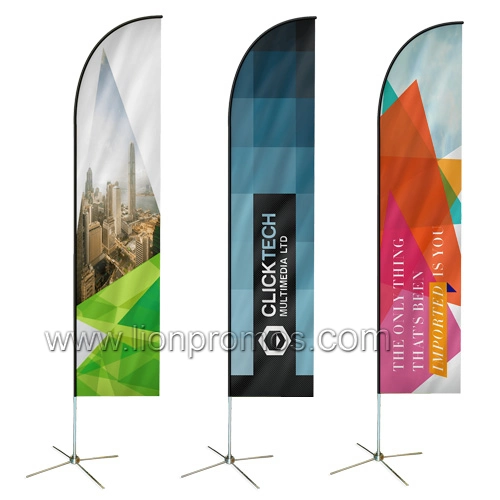 Outdoor Advertising Feather Shape Beach Feather Flag