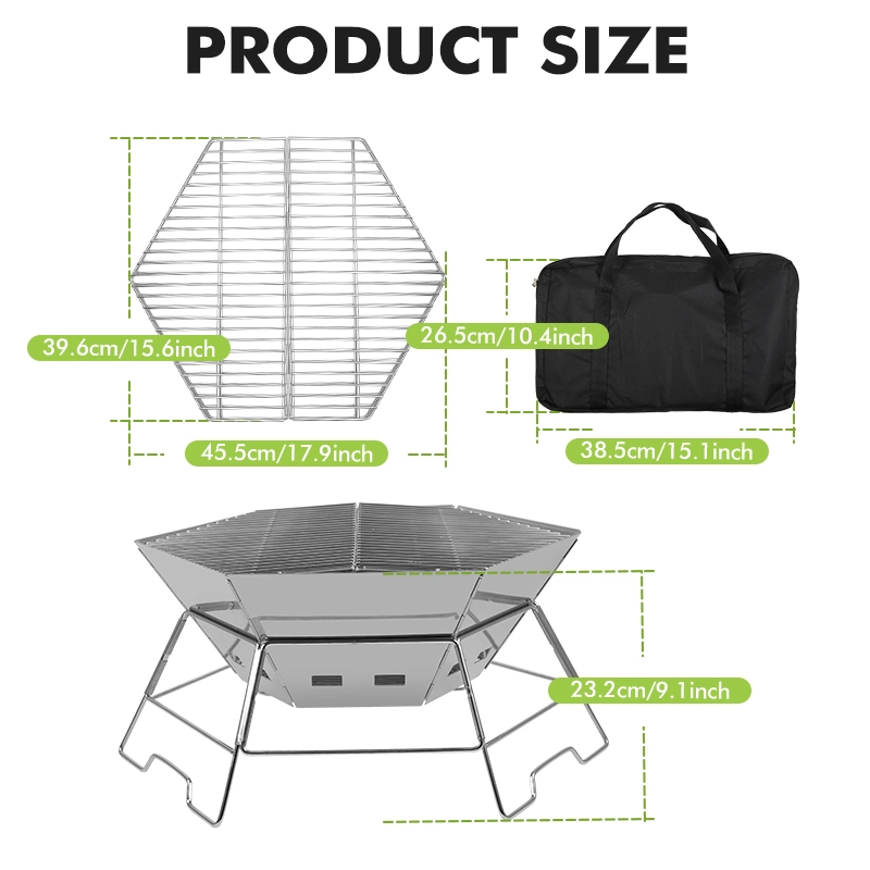 Kinggear Barbecue Grill Fumoir Portable Extérieur Barbecues au Charbon de Bois Grills de Camping Glamping