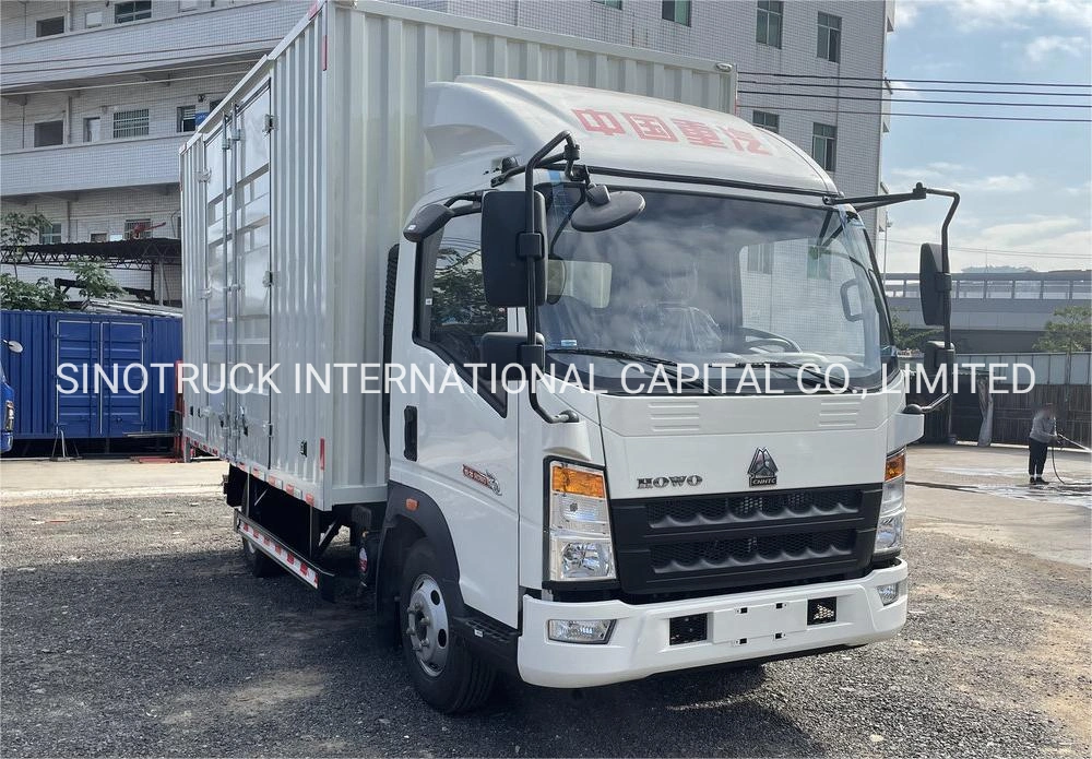 HOWO Brand Cargo Truck Mini/Light Truck Van Truck Box 6 Wheels 4X2 120-150HP 5.9m-8.9m 5-10ton Factory&prime; S Primary Source in Stock Factory Price