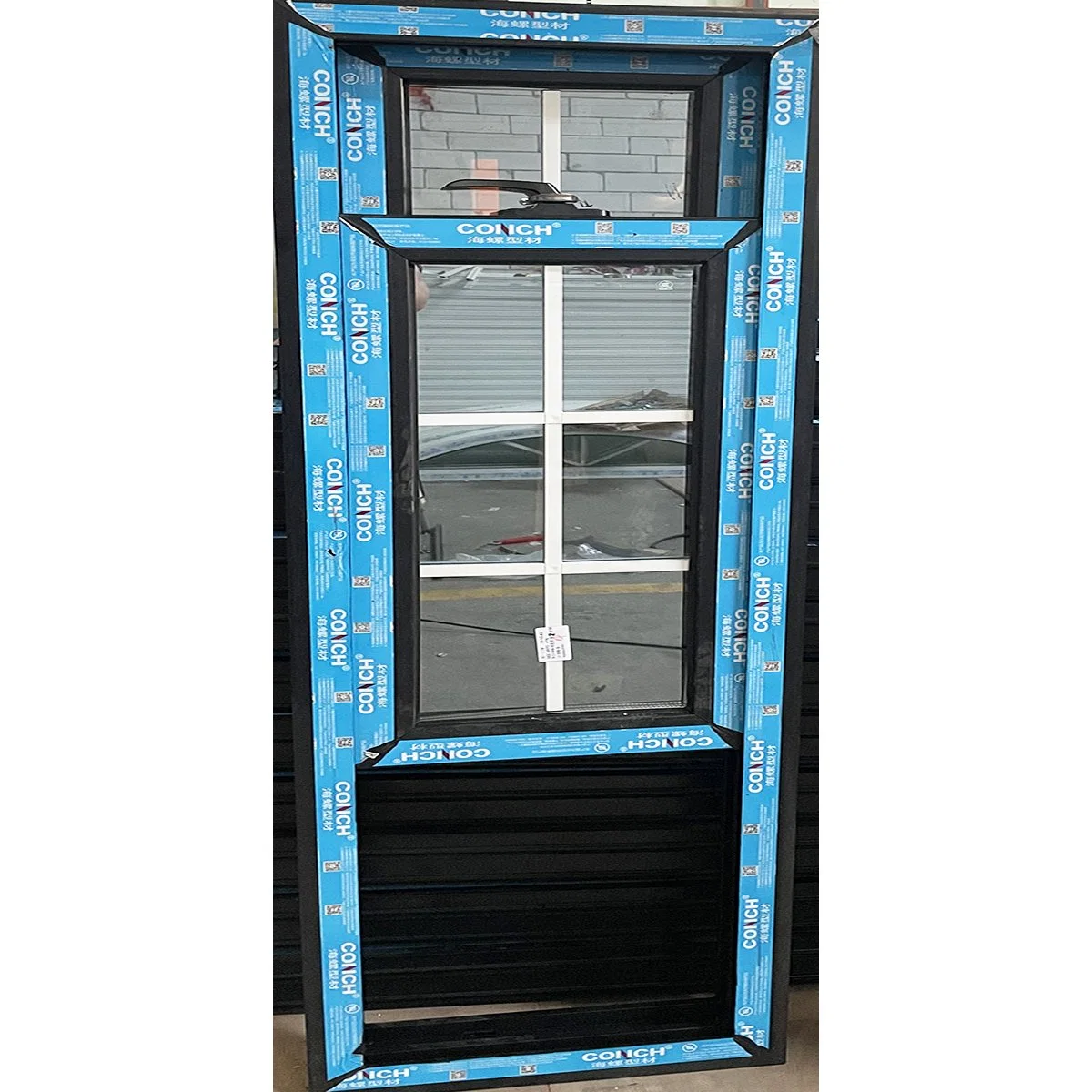 Wholesale/Supplier Hurricane Impact American Style UPVC Fibre Plastic Double Glazed Stained Glass Doors and Windows Guangzhou