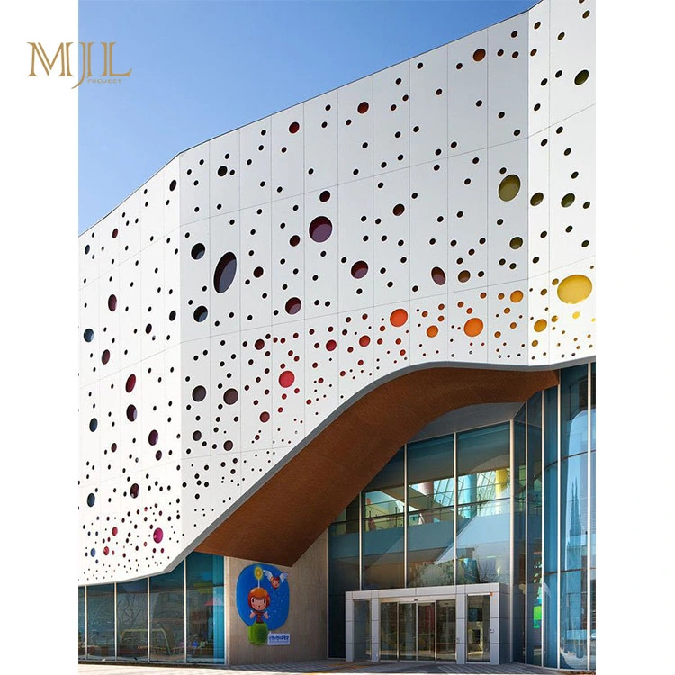 Architecture Perforated Facade Metal Curtain Wall Aluminum Exterior Decoration Curtain Walls Price