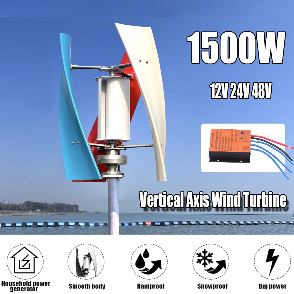 800W 1000W 12V 24V 48V 20% Micro Vertical Wind Turbine Generator Small Wind Generator Wind Turbine Controller Home