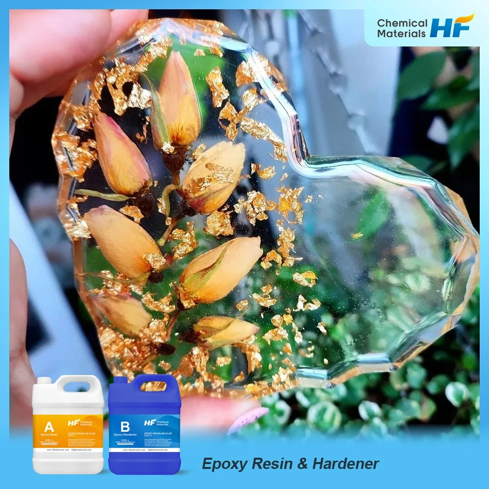 Guangdong Manufacturer Mixed Ratio 3: 1 High Transparent Epoxy Ab Glue DIY Flowering Handmade Epoxy Resin with Hardener Wholesale/Supplier Cheap Price No Ripple Liquid