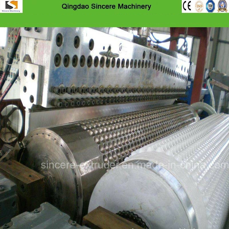 HDPE Plastic Dimple Sheet/Board Extrusion Machinery with Fabric Lamination