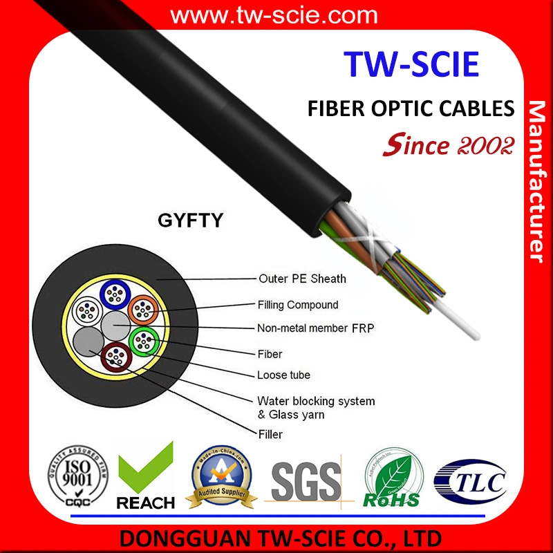 GYFTY China Single-Mode Outdoor 2-288 Core Fiber Optic Cable