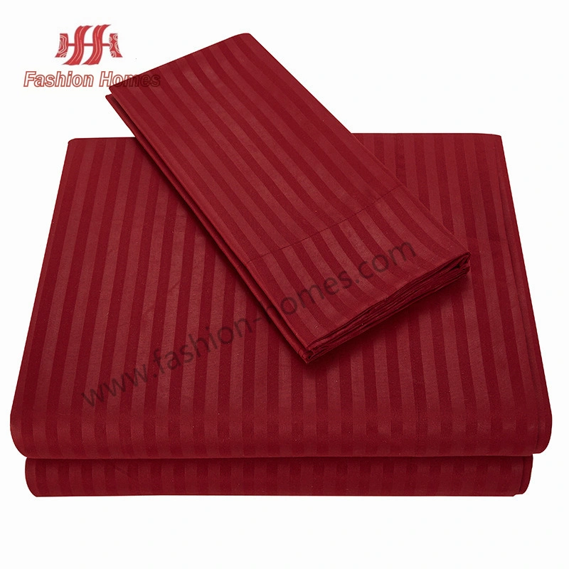 Wholesale/Supplier 100%Polyester Bedding Sheet Jacquard Satin Fitted Sheet Solid Duvet Cover Sheet