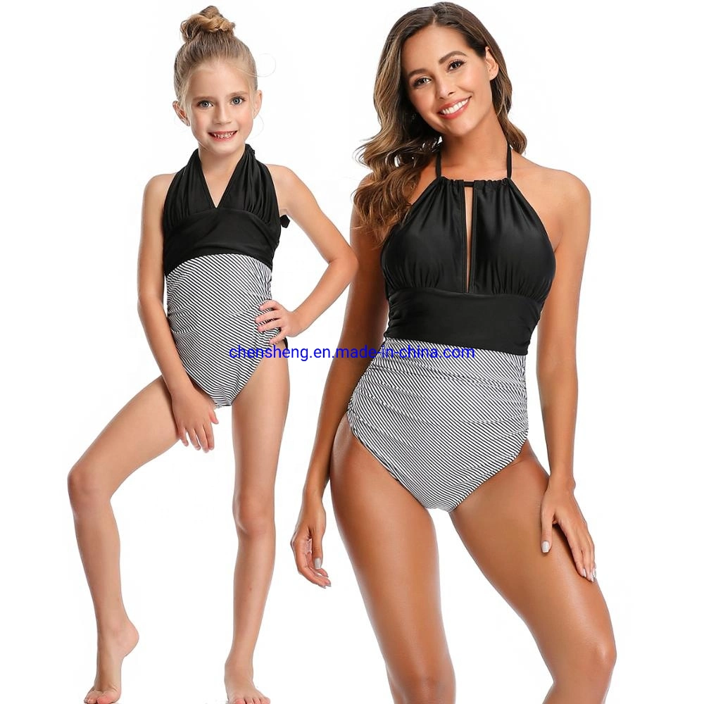 Patch Work Family Matching Swimwear Mother Daughter Matching Swimwear Beachwear