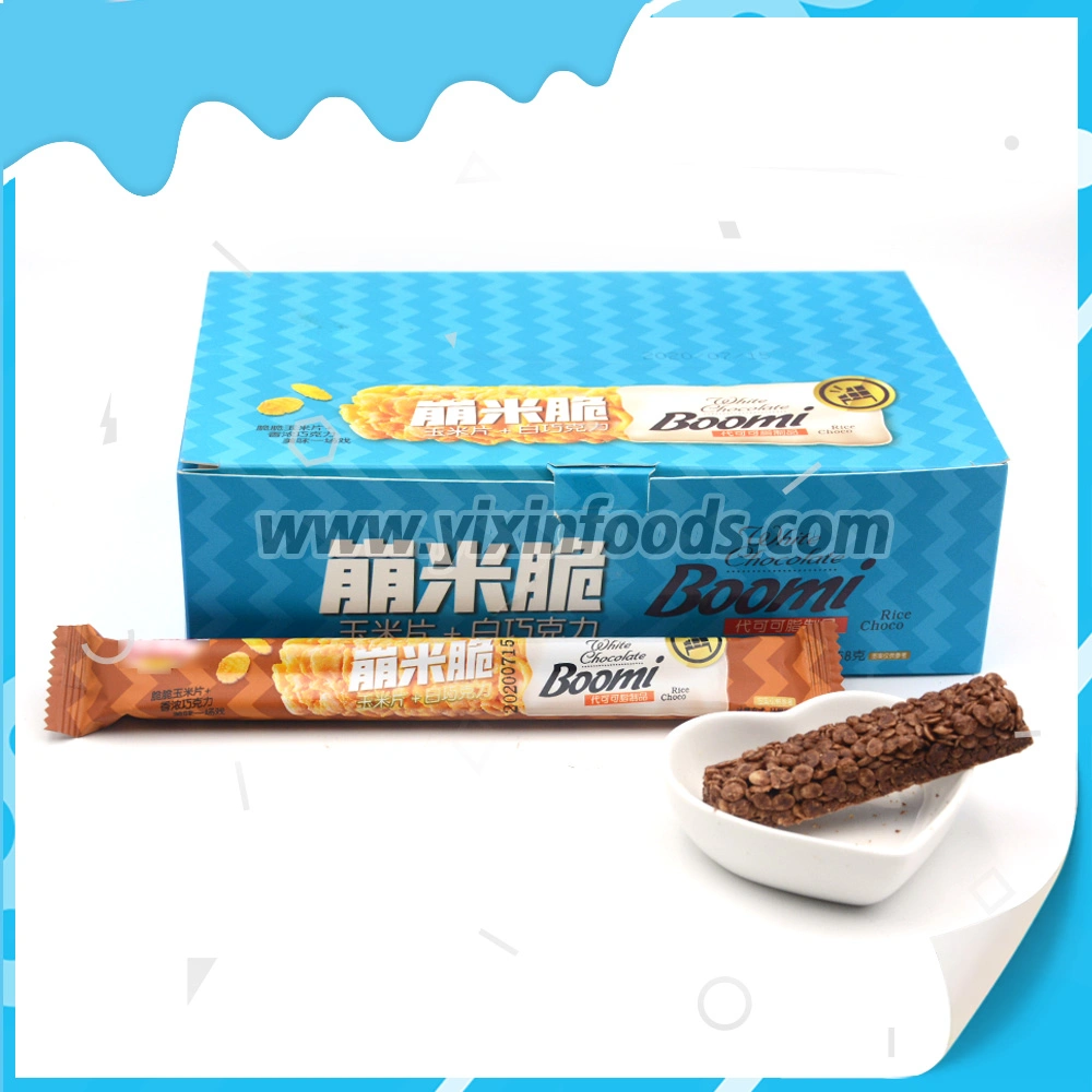 Chinês cozido Chocolate Branco Boomi arroz milho Crocpy Biscuit Bar