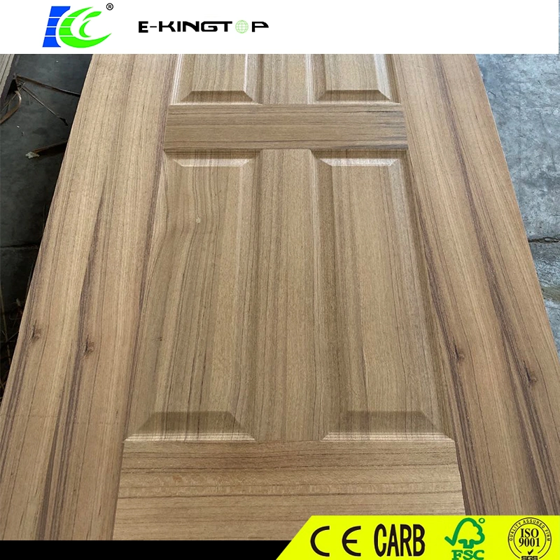 Natural Wood Veneers Oak /Sapele /Teak Molded HDF Door Skin of 3.0-4.0mm