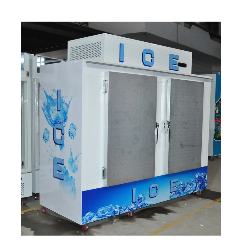 Front Opening Cold Wall Ice Bin Storage Freezer for Sale