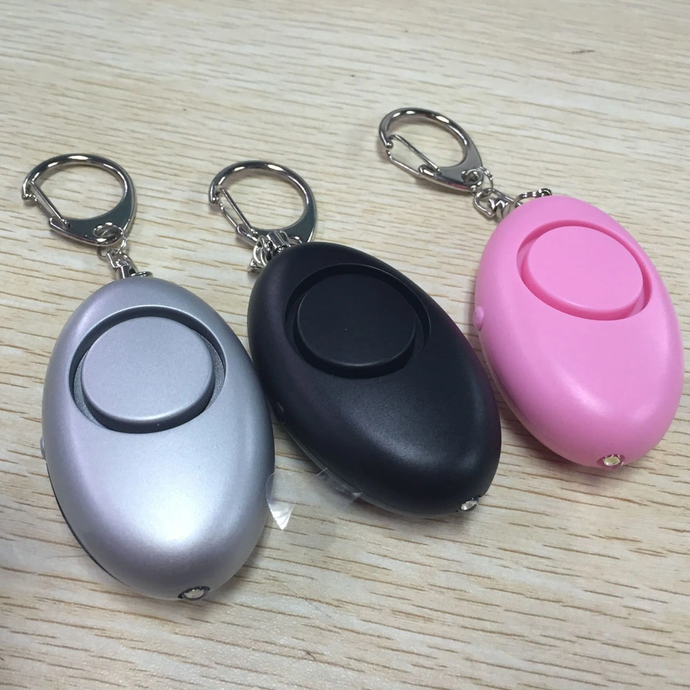 Germany Pink Black Lady Personal Alarm with Key Chain Flash Light Support Logo OEM Package
