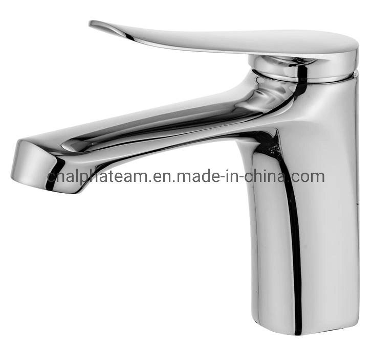 Hot Sale fashion Style Basin Faucet Brass Body Zinc Alloy Handle with Long Big Spout Chromed Basin Faucet Tap