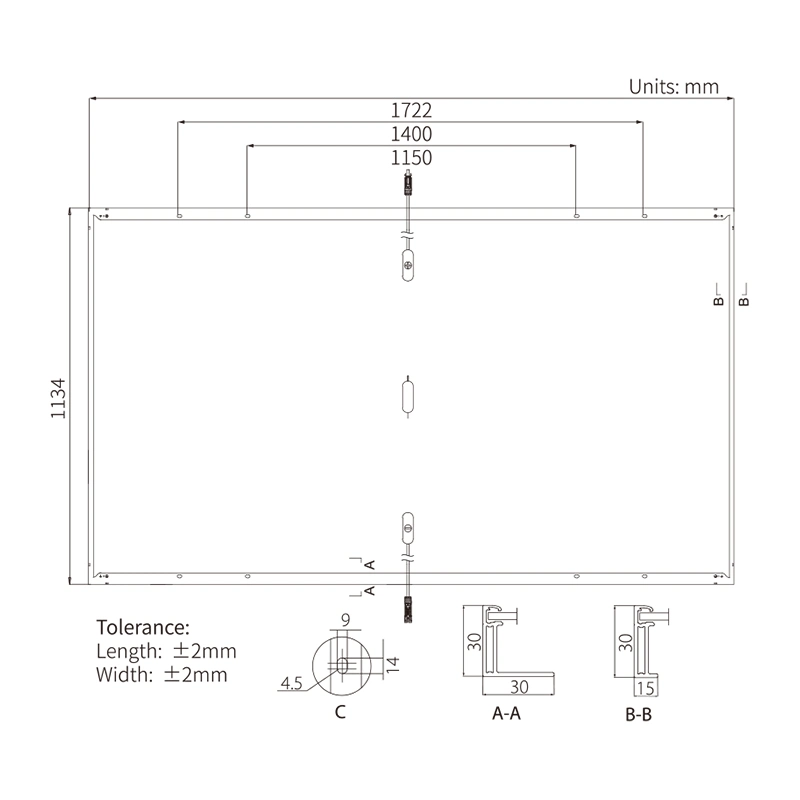 MBB/5BB/4BB/3bb Solarzellen monokristalline Silizium-Bifi-Solarzelle