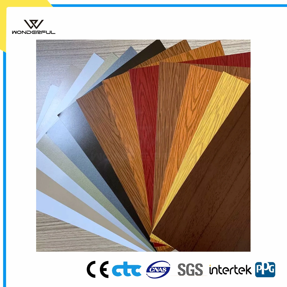 3105 Wooden Gain Color Pupa Aluminum Strip for Rolling Shutter Door