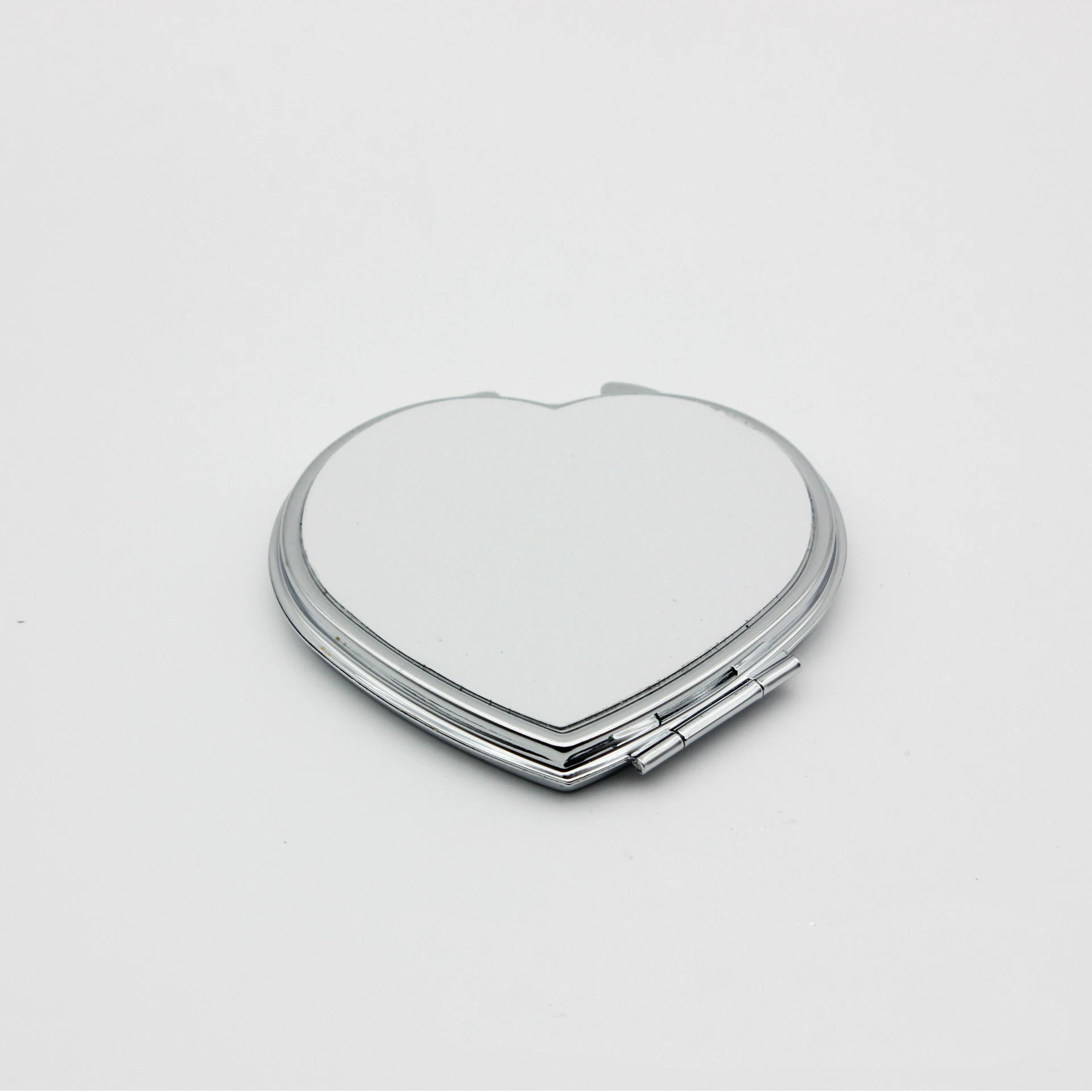 Espejo de maquillaje de transferencia de calor Transferencia de fotos personalizados de bricolaje Heart-Shaped sublimación térmica de doble cara de aluminio espejo de maquillaje en blanco