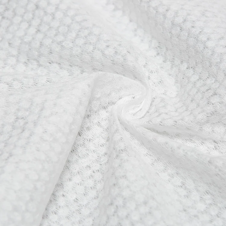 100 % viscose rayonne non tissé motif en relief blanc Fabricant de tissus non tissés en Spunlace de papier posé à l'air