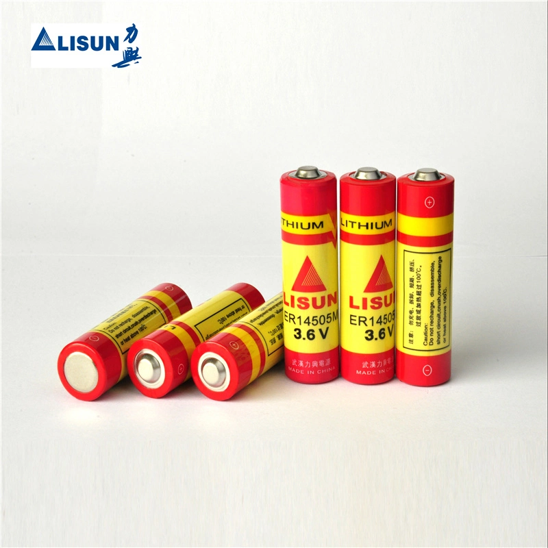 3.6V Er14505 AA Size 2400mAh Lisun Li-Socl2 Lithium Battery with Wire and Plug