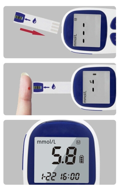 Acid Meter urique système de surveillance de la glycémie bandelettes de test de glucose