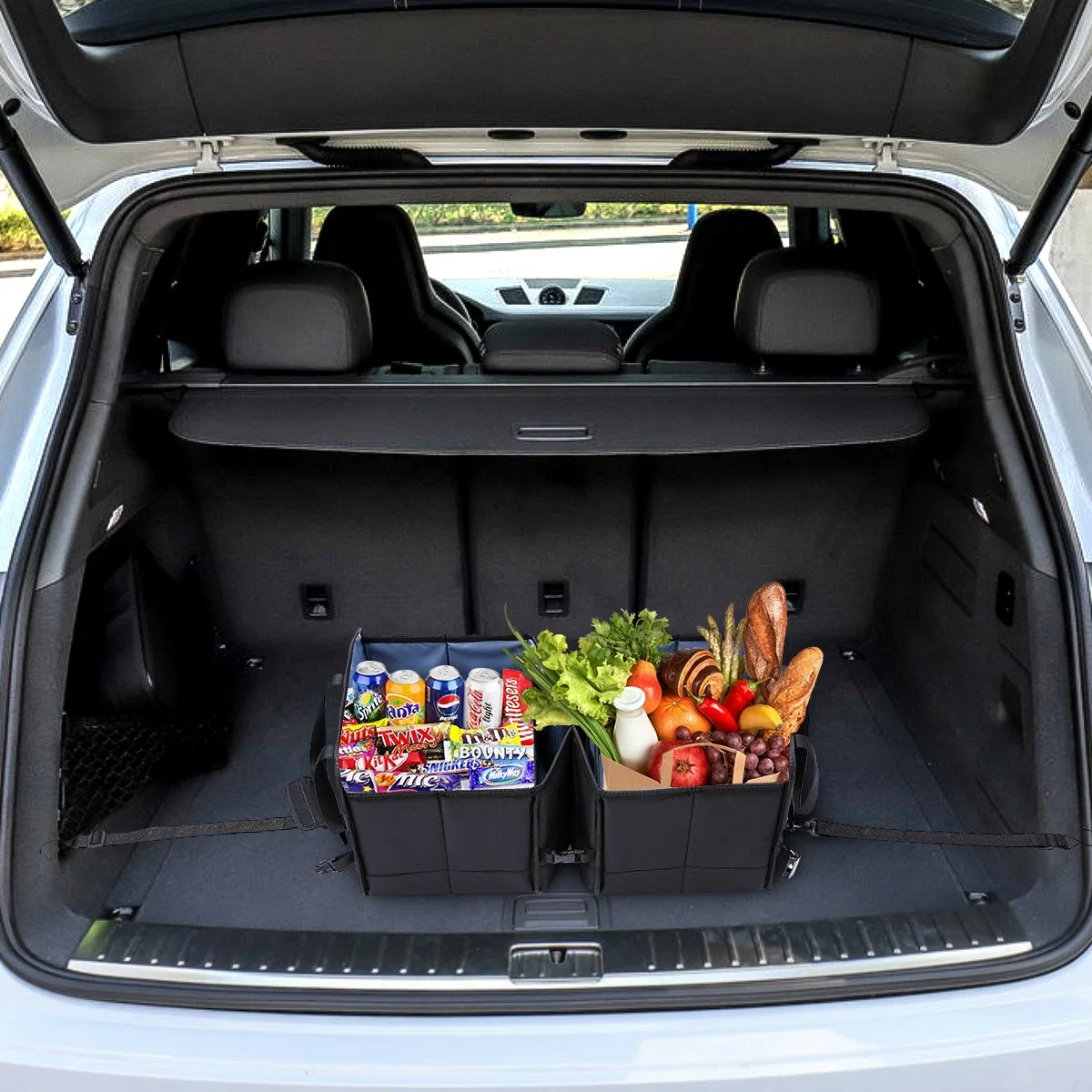 Grand espace Trunk Organisateur portable voiture Sac de rangement pour véhicule SUV Camion épicerie automatique