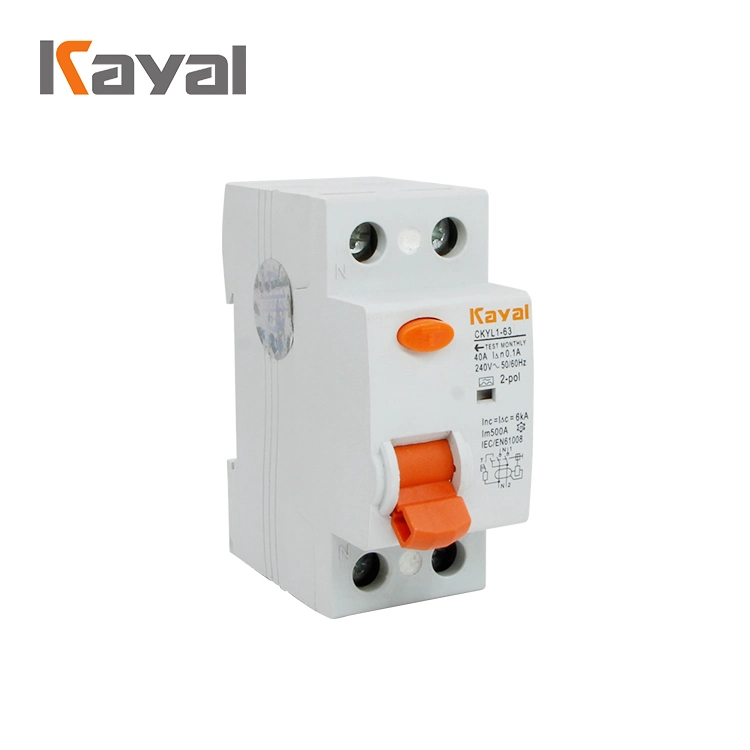 Free Sample! 6ka 40A ELCB, RCD, RCBO RCCB