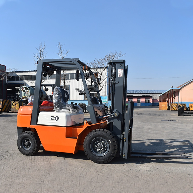 2 Ton 2.5 T Cushion Tire Gasoline LPG 3m 4.5m Full Free Mast Dual Fuel Forklift Trucks Toyota CE 1.5-3.5ton Fork Lift Hyster/Yale/Linde/Nissan/Tcm/Mingyu