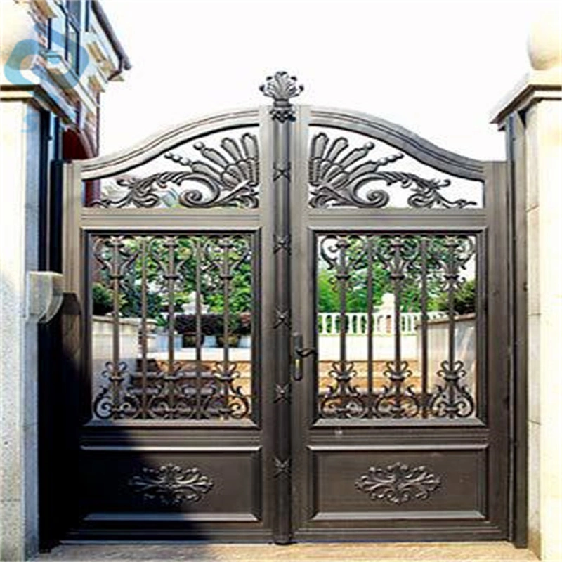 Luxury Top-Selling Cast Aluminum Antique Metal Courtyard Gate with Swing Door