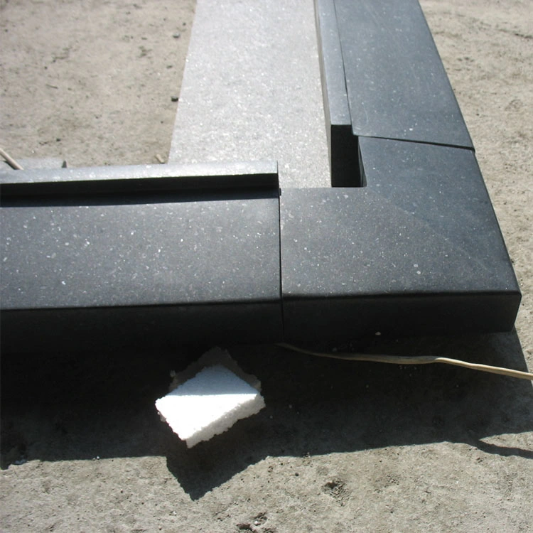 Customized Design Honed Finish G684 Black Granite Exterior Window Sills Moulding for Home Decoration.