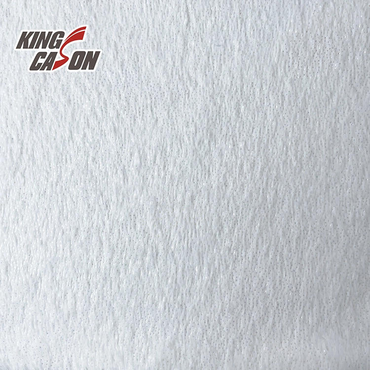 Kingcason Polyester Single Faced Short Pile Stamping Hot Silver PV Fabric