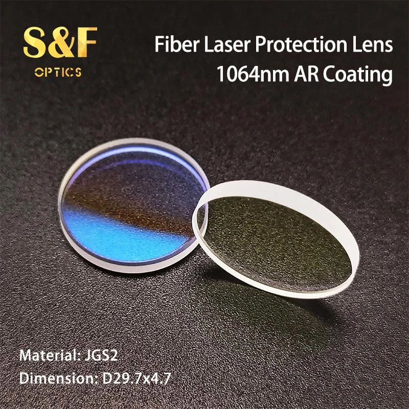 S&F Optical Jgs2 Protective Lens Ar Coated D29.7X4.7mm Protection Windows for Fiber Laser Application