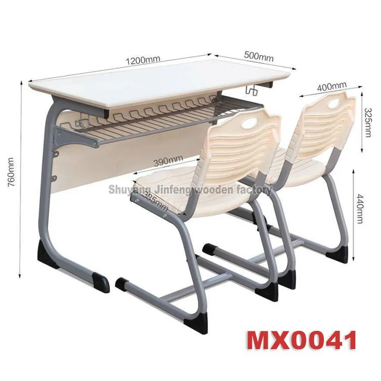 Mx0041 Furniture Adjustable Height School Desks and Chair Set