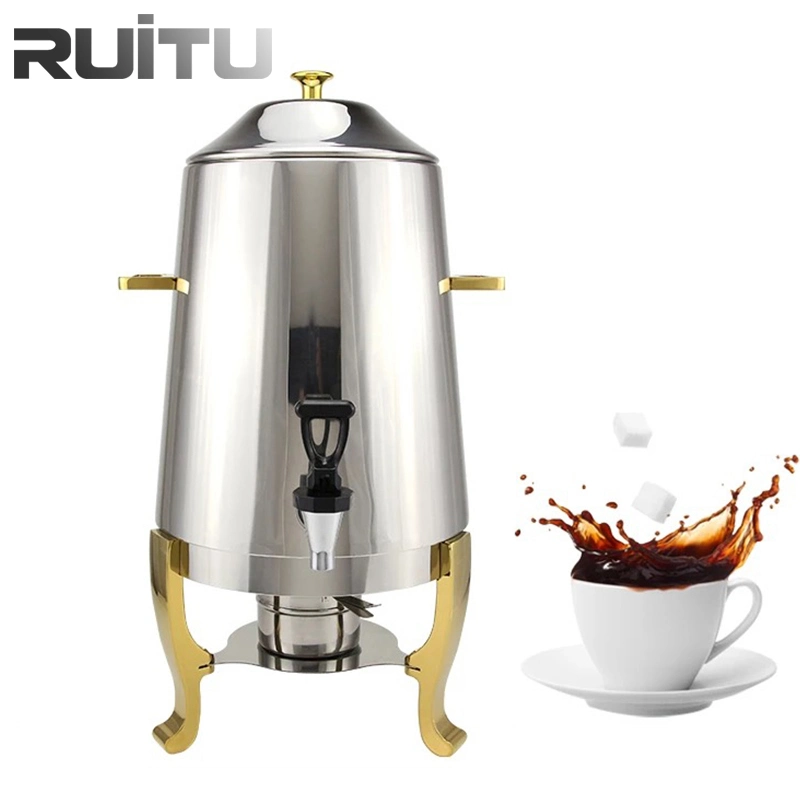 One Tank Buffet Catering Urn Commercial 12L Stainless Steel Coffee Dispenser Machine Electric Alcohol Gel Fuel Hot and Cold Coffee Tea Dispenser