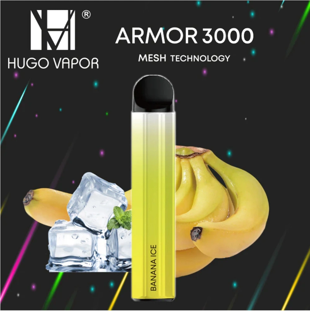 Heiße Verkäufe E Zigarette Hugo Vapor Armor 3000 Puffs ecig Vaporizer Mesh Coil Nikotin 5% Smoking Vape Pen Einweg-Vapes